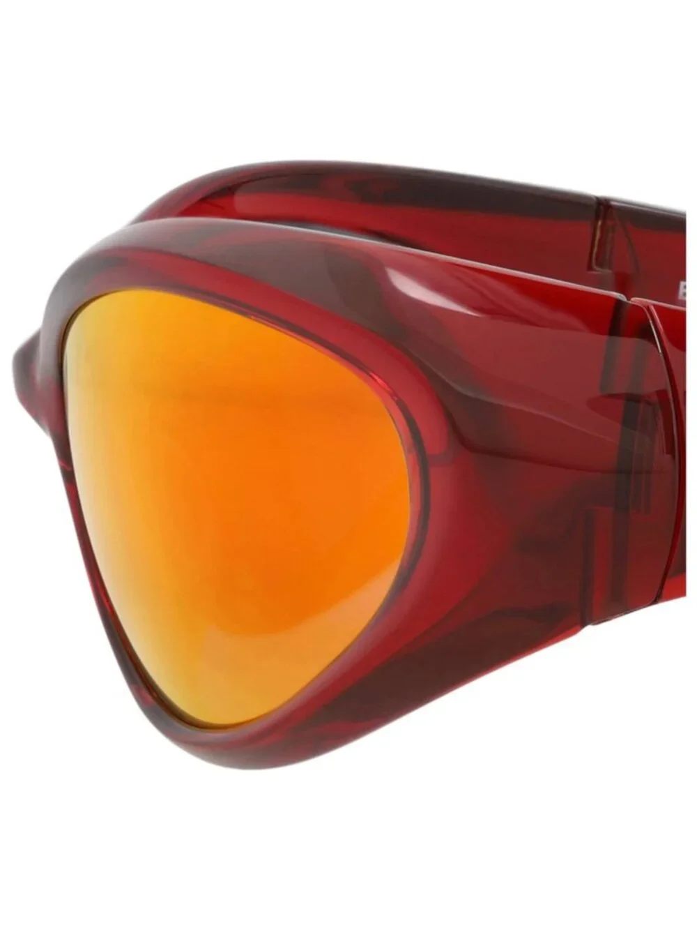 New Balenciaga Women's Sunglasses Shield Wrap Bio Injection Frame Unisex Red Red
